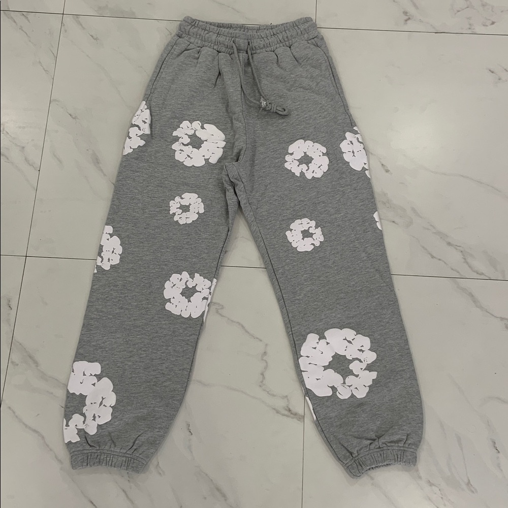 Denim Tears Grey Sweatpants Cuffed The Cotton Wreath Mens Size Large